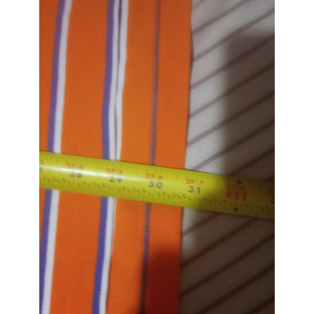 Polo Ralph Lauren Polo Shirt Mens 2XL Orange Blue White Striped Short Sleeve - Picture 12 of 12